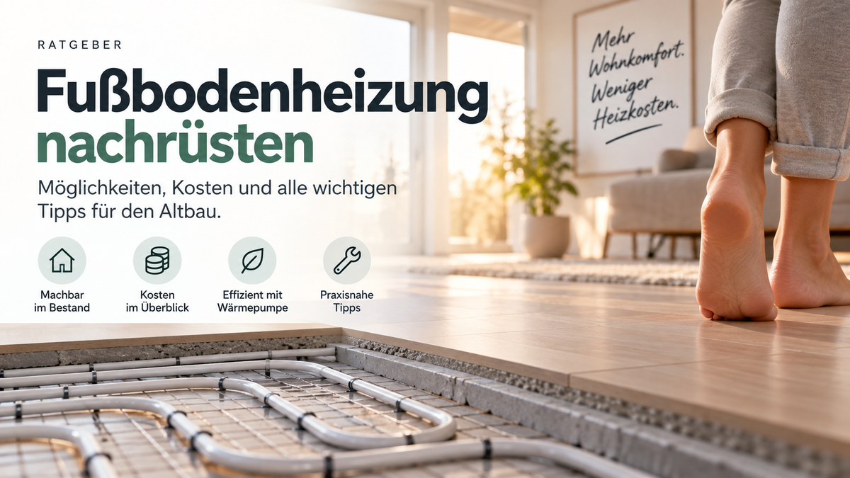 Fußbodenheizung nachrüsten: Möglichkeiten, Kosten und Ratgeber