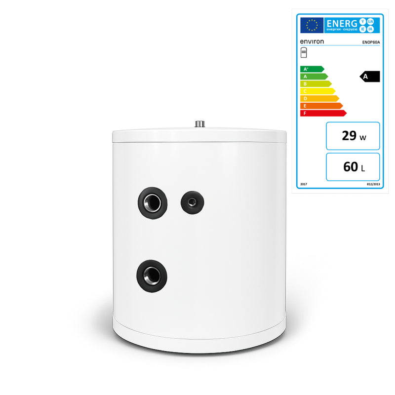 Optimus Mikropufferspeicher Edelstahl – 40 / 60 / 80 / 100 / 200 Liter – Energieeffizienzklasse A