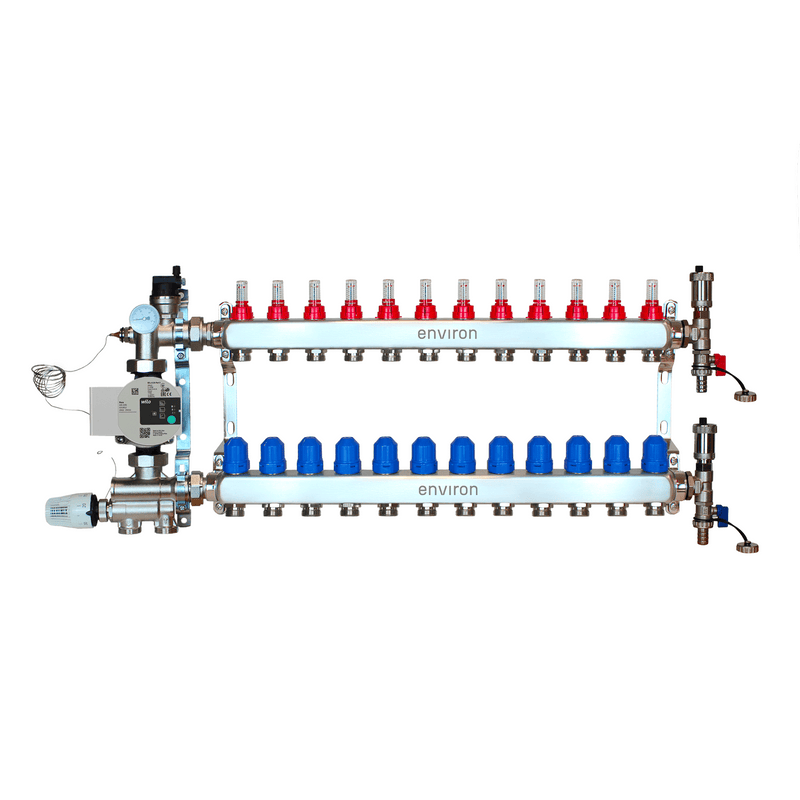 Festwertregelset M059 mit Wilo Para 25/6 Hocheffizienzpumpe und Heizkreisverteiler und Zubehör