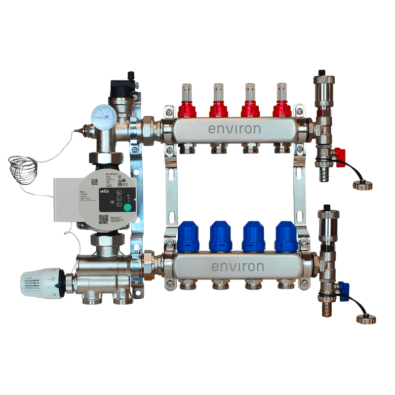 Festwertregelset M059 mit Wilo Para 25/6 Hocheffizienzpumpe und Heizkreisverteiler und Zubehör