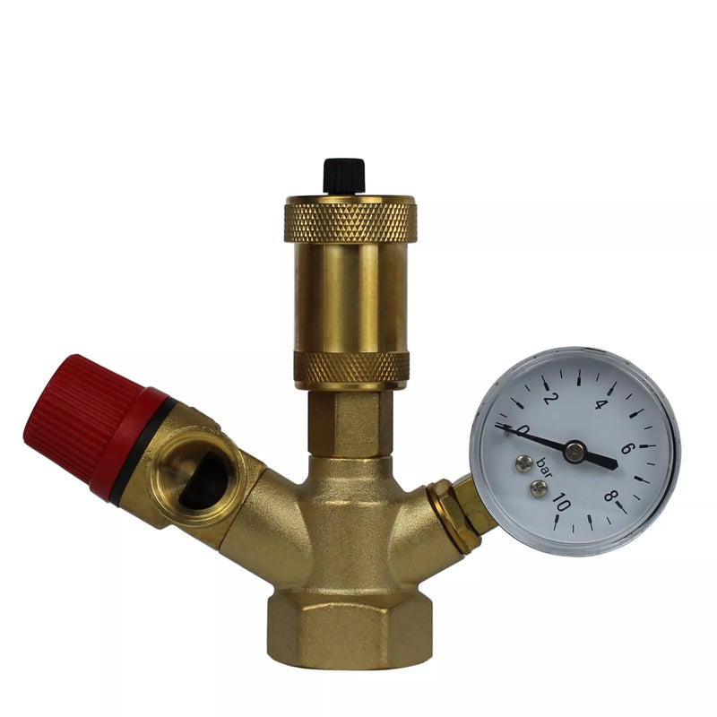 Environ Gruppo di sicurezza caldaia KSG 30–50 kW, 3 bar con sfiato