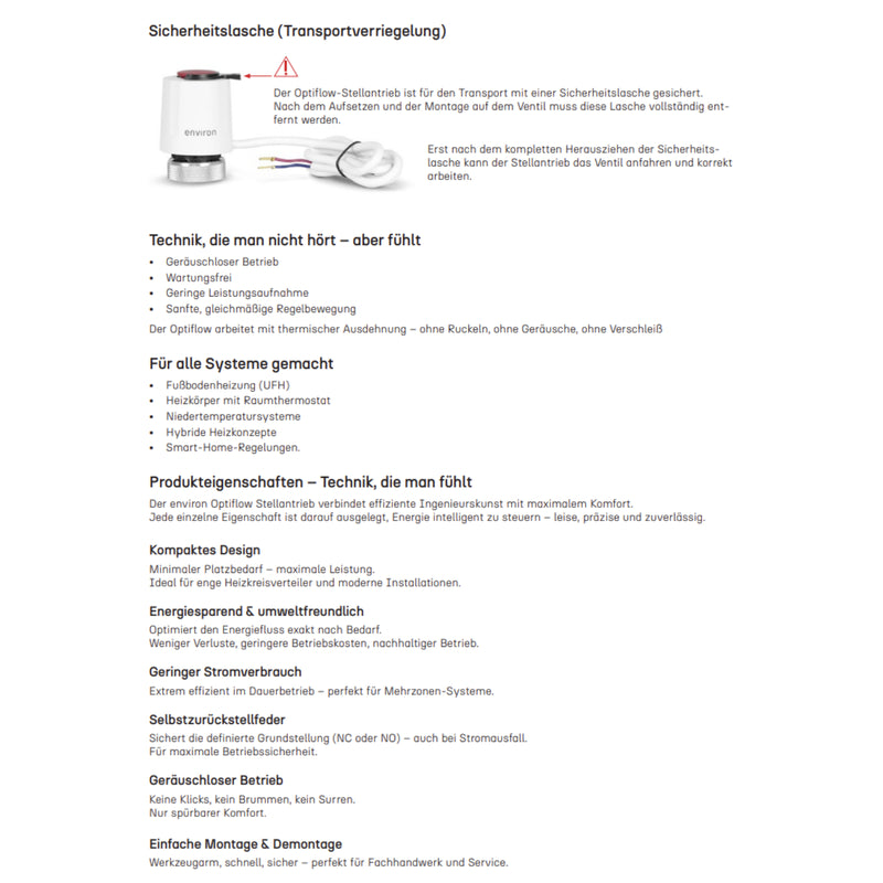 Actuador OptiFlow M30 x 1,5 – 230V NC cerrado sin corriente