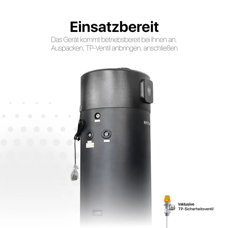 AquaBoost A+ Brauchwasserwärmepumpe 200 Liter – mit Wärmetauscher