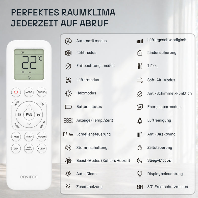 ClimaBoost A+++ Multisplit Klimaanlage Quick Connect Duo 18.000 BTU (5,2 kW) – 2 Innengeräte