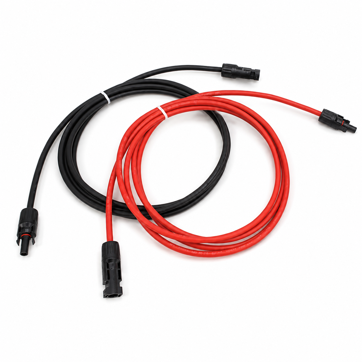 Solarkabel Verlängerungskabel rot & schwarz 4 mm² – 1 Paar mit Solarsteckern