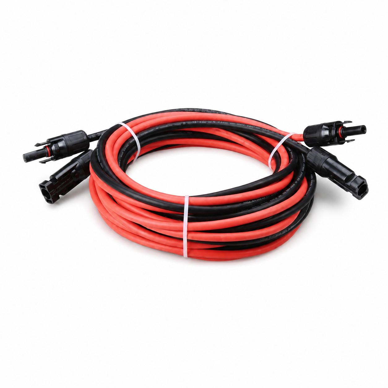 Solarkabel Verlängerungskabel rot & schwarz 4 mm² – 1 Paar mit Solarsteckern
