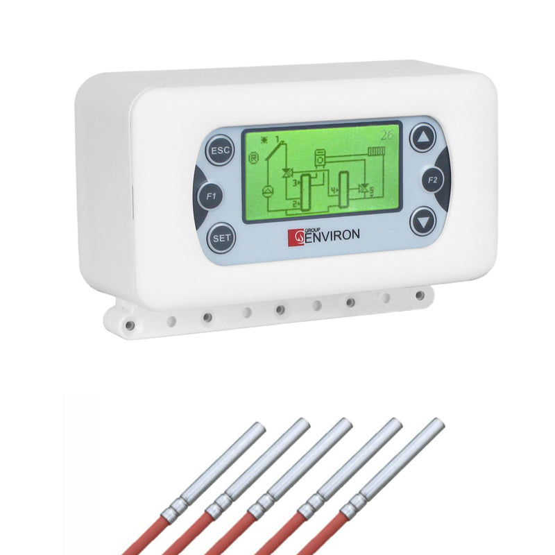 TSol500 Platinum Solar Temperatur-Differenzregler – 27 Anlageschemen – 5x PT1000