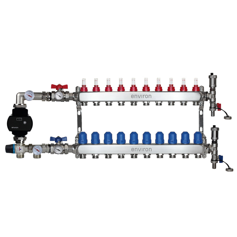 Fixed value control set M058 with EcoStar 25/6 high-efficiency pump and heating circuit distributor and accessories