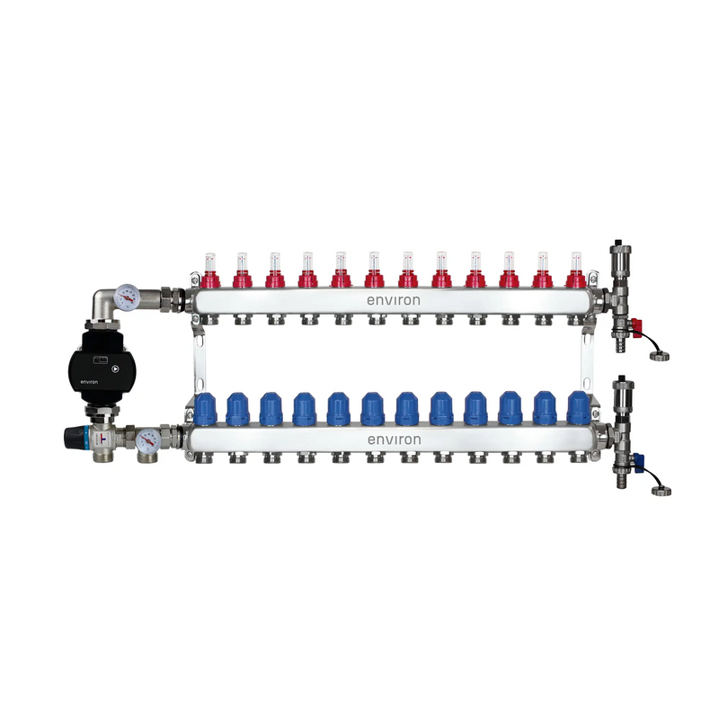 Fixed value control set M058 with EcoStar 25/6 high-efficiency pump and heating circuit distributor and accessories