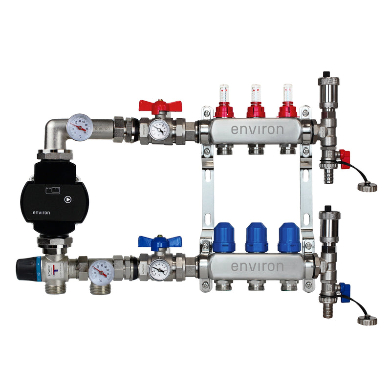 Fixed value control set M058 with EcoStar 25/6 high-efficiency pump and heating circuit distributor and accessories