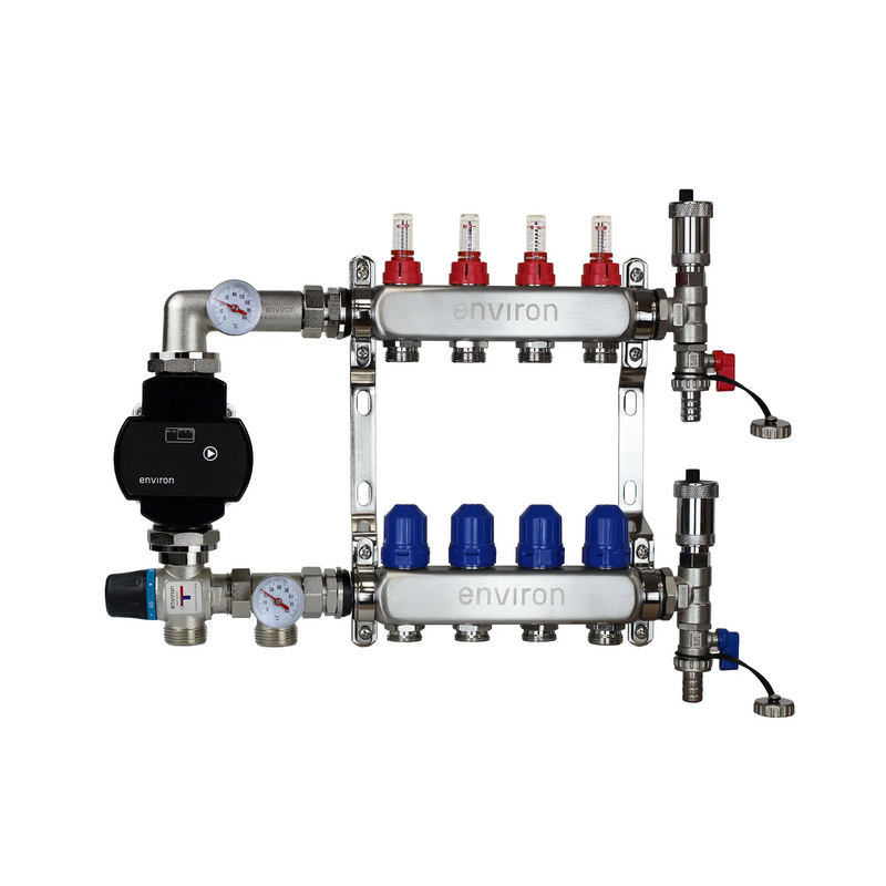 Fixed value control set M058 with EcoStar 25/6 high-efficiency pump and heating circuit distributor and accessories