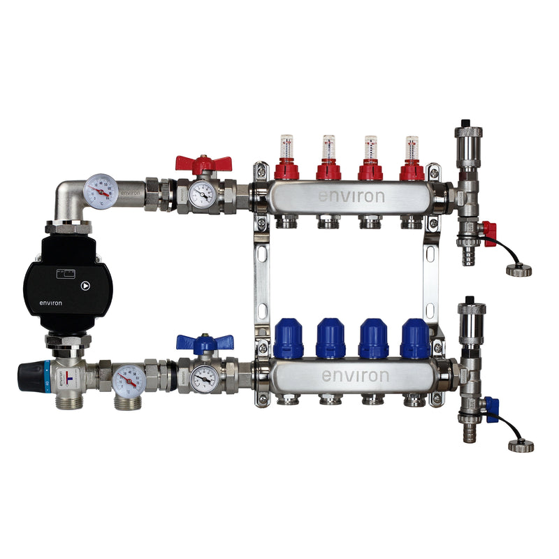 Fixed value control set M058 with EcoStar 25/6 high-efficiency pump and heating circuit distributor and accessories
