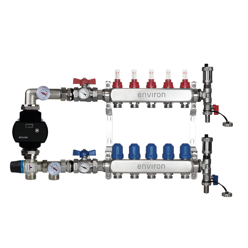 Fixed value control set M058 with EcoStar 25/6 high-efficiency pump and heating circuit distributor and accessories