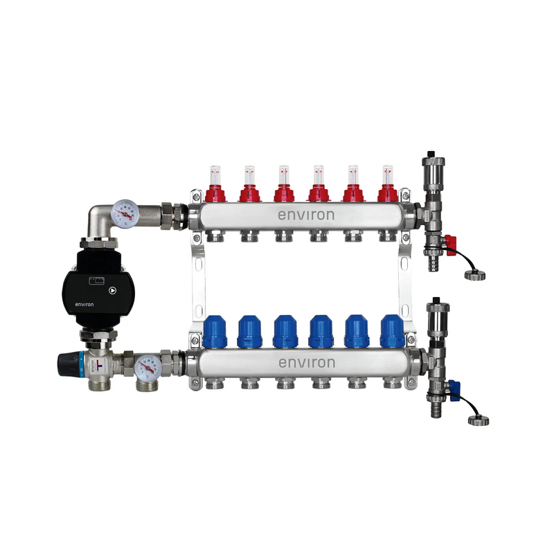 Fixed value control set M058 with EcoStar 25/6 high-efficiency pump and heating circuit distributor and accessories