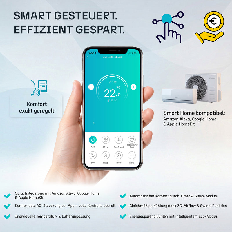 ClimaBoost A+++ Multisplit Klimaanlage Quick Connect Duo 18.000 BTU (5,2 kW) – 2 Innengeräte