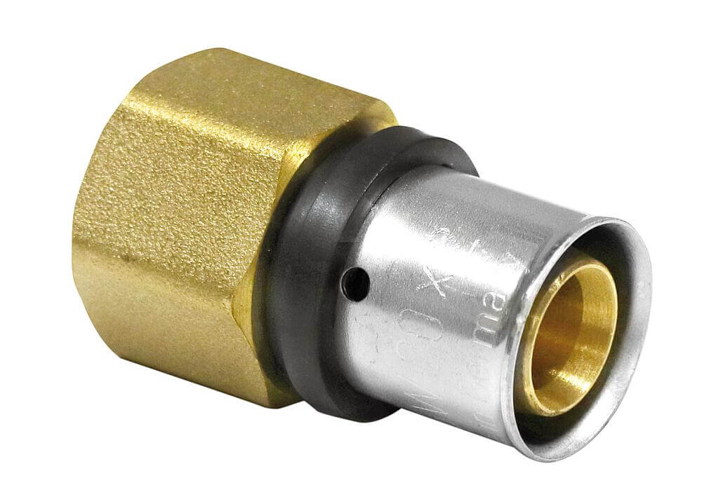 Pipetec press fitting multilayer composite pipe TH U transition to IG 16 / 20 / 26 mm