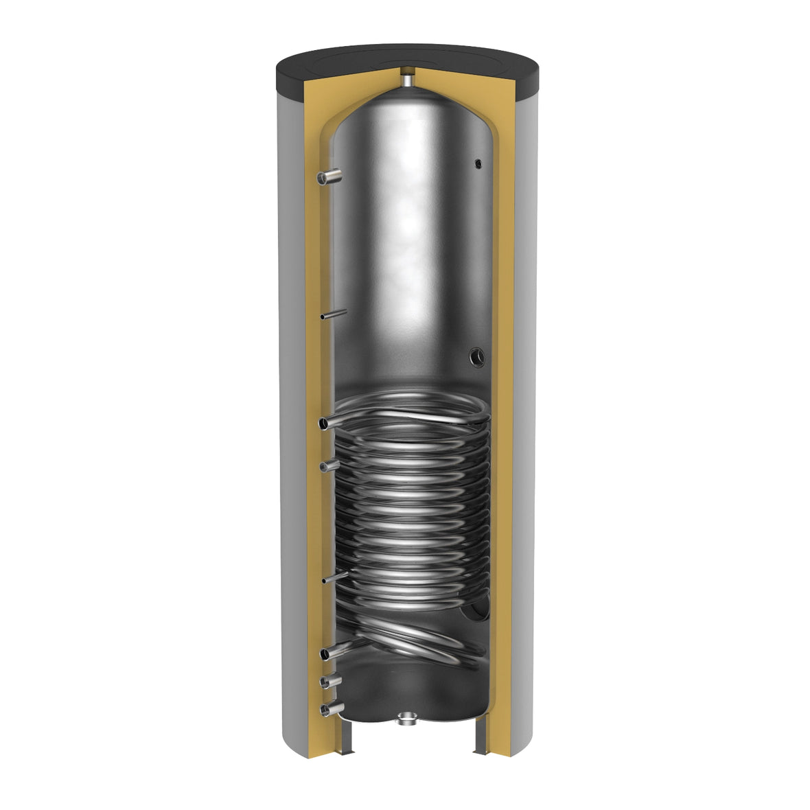 AquaPro 200 – Brauchwasserspeicher 200 L emailliert mit Wärmetauscher