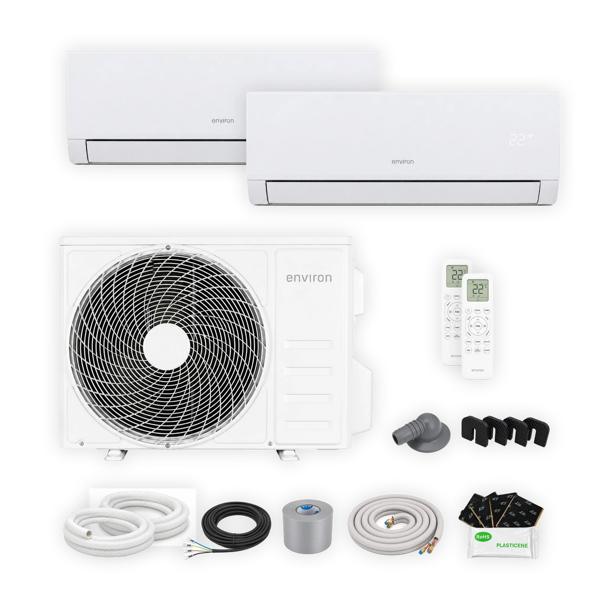 ClimaBoost A+++ Multisplit Klimaanlage Quick Connect Duo 18.000 BTU (5,2 kW) – 2 Innengeräte