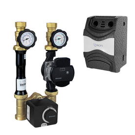 ProfiMix heating circuit pump group with three-way mixer "H", Environ END05 servomotor and Environ EcoStar 25/6 high-efficiency pump 