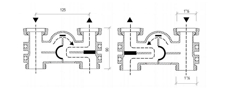 Environ H-Block 3-way mixer DN25 1 1/2" AG x 11/2" IT EcoMix and ProfiMix