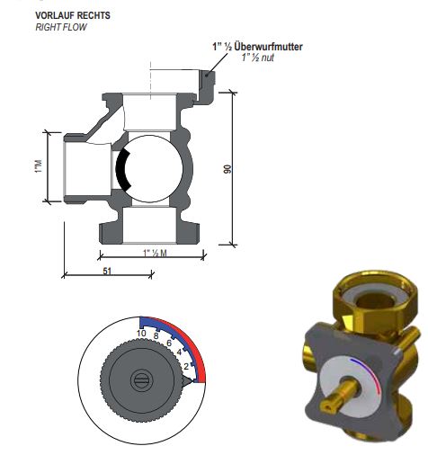 ENVIRON- Miscelatore a 3 vie con attuatore 230v, azionamento elettrico motore miscelatore riscaldamento riscaldamento a pavimento