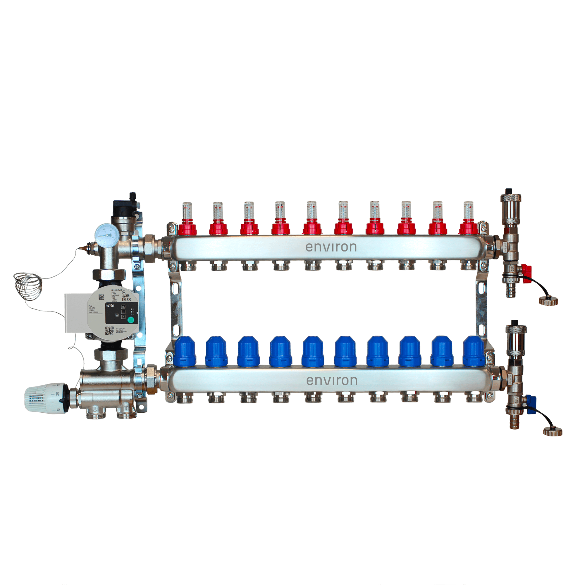 Festwertregelset M059 mit Wilo Para 25/6 Hocheffizienzpumpe und Heizkreisverteiler und Zubehör
