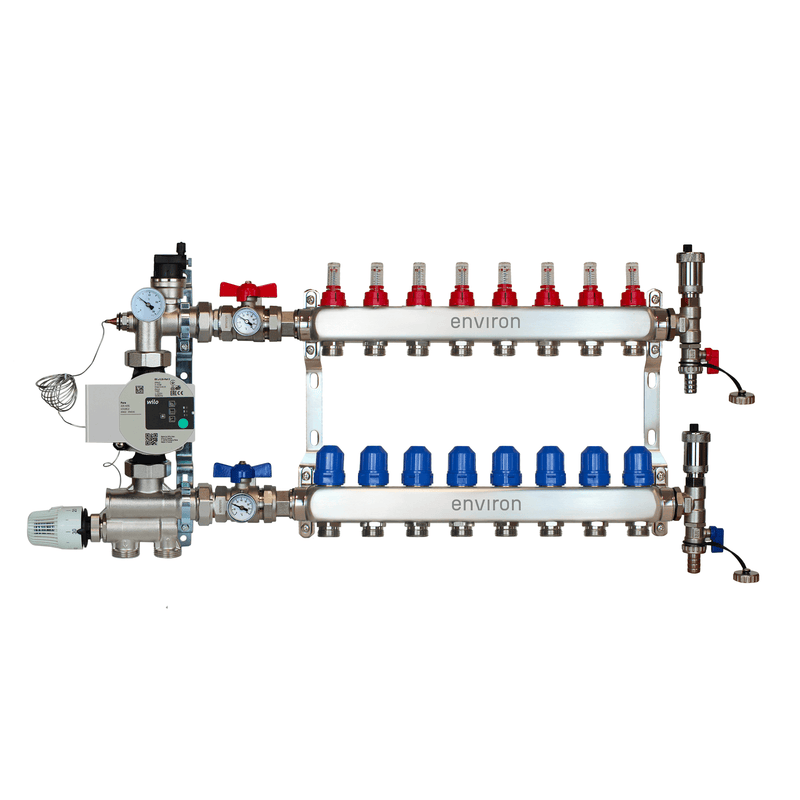 Festwertregelset M059 mit Wilo Para 25/6 Hocheffizienzpumpe und Heizkreisverteiler und Zubehör