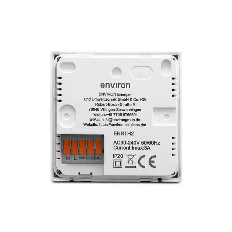 Raumthermostat ENRTH2 Unterputz & Aufputz 230V – digital, Wochenprogramm, Heizen & Kühlen
