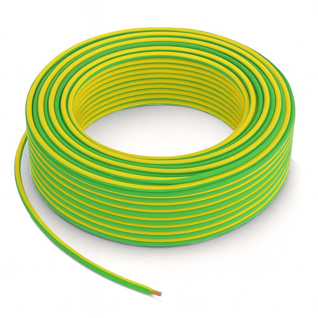 Earthing cable 6mm² H07V-K Green/Yellow – Fine-wire &amp; flexible wire cable with PVC insulation