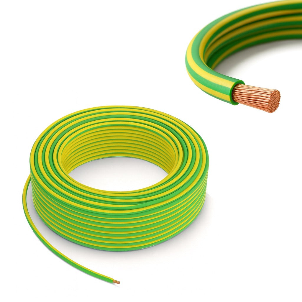 Erdungskabel 6mm² H07V-K Grün/Gelb – Feindrähtige & Flexible Aderleitung mit PVC-Isolierung