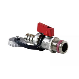 Robinet à boisseau sphérique KFE 1/2'' modèle droit - conception robuste - laiton nickelé - DN15 à PN16 - auto-obturant