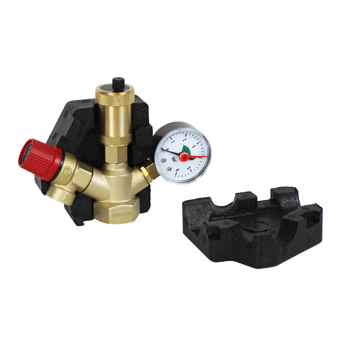 Environ Gruppo di sicurezza caldaia KSG 30–50 kW, 3 bar con sfiato