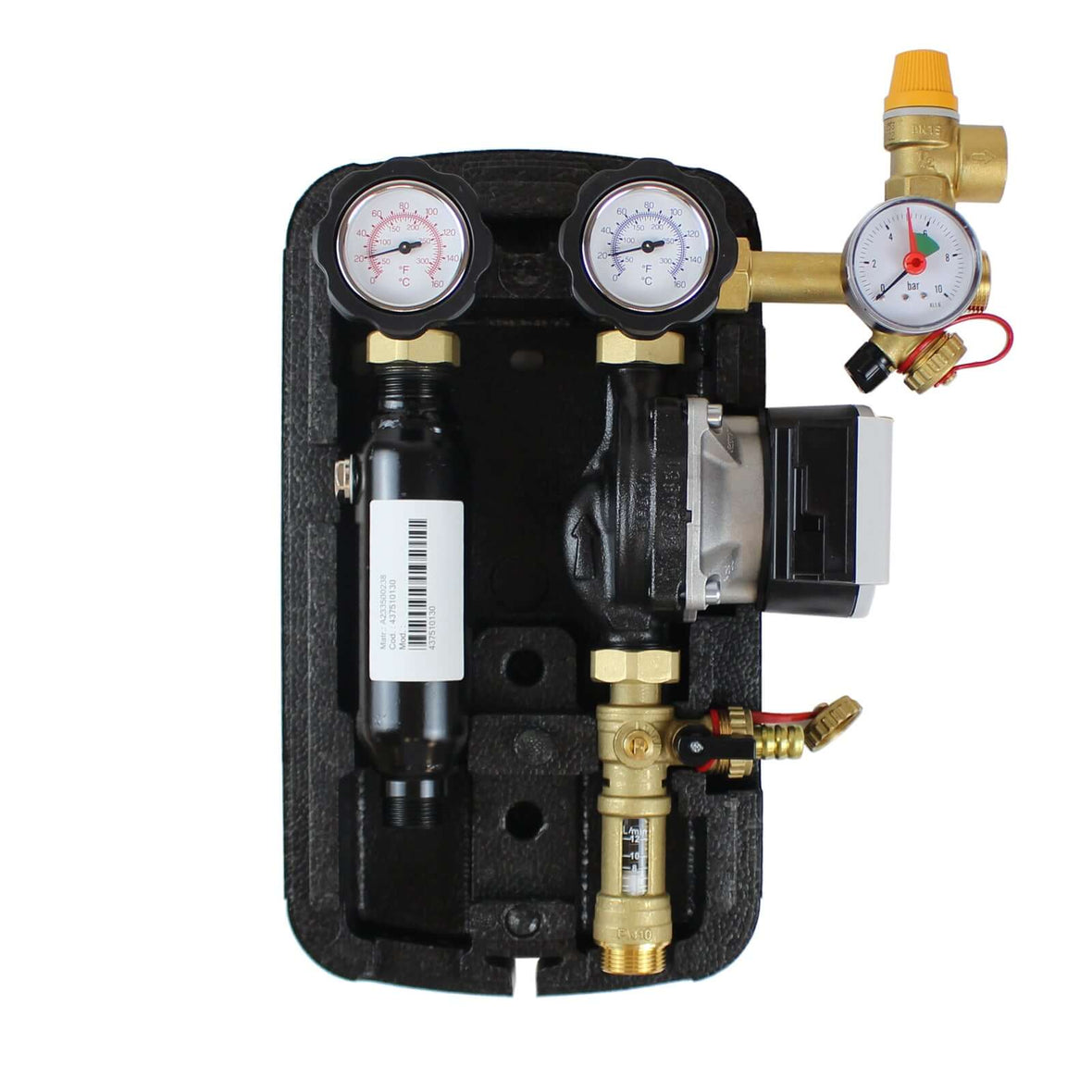 Stazione solare a doppio circuito Tsol 2–12 l/min – Pompa ad alta efficienza Wilo Para 15/6