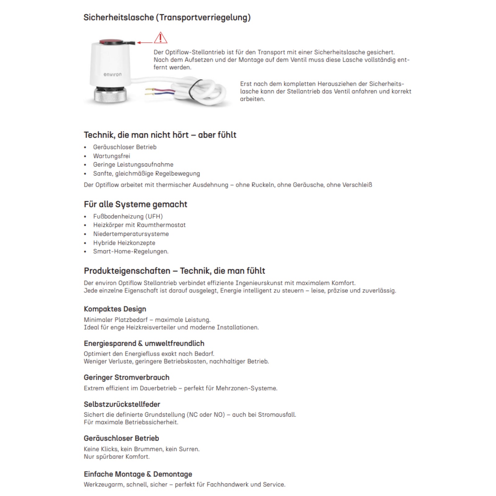 OptiFlow Stellantrieb M30 x 1,5 – 230V NC stromlos geschlossen