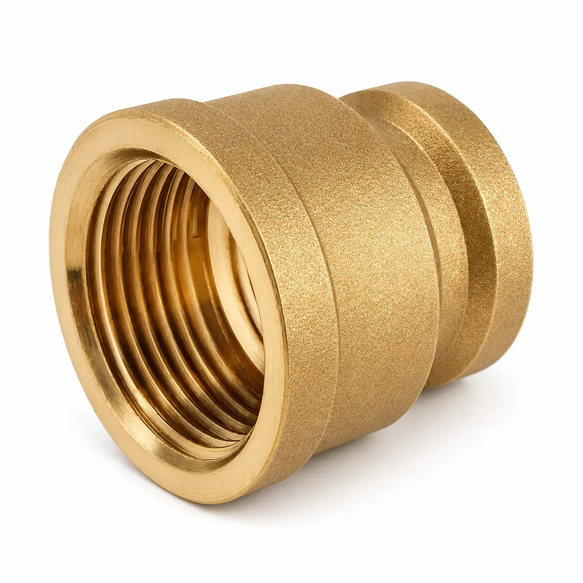 Raccordo filettato in ottone riduttore manicotto IG x IG – da 1/2" a 1"