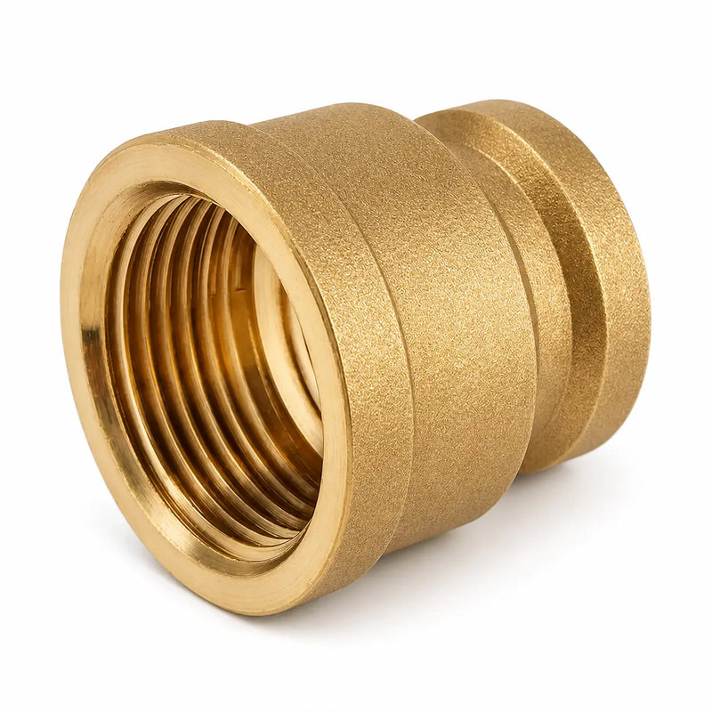 Raccordo filettato in ottone riduttore manicotto IG x IG – da 1/2" a 1"