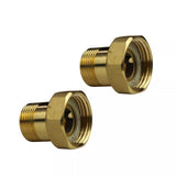 Juego de racores de latón 3/4" hembra x 1/2" macho 2 piezas con juntas planas