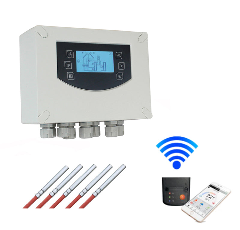 Environ Tsol600 inBox solar control / temperature difference controller with sensor set and WiFi module and app