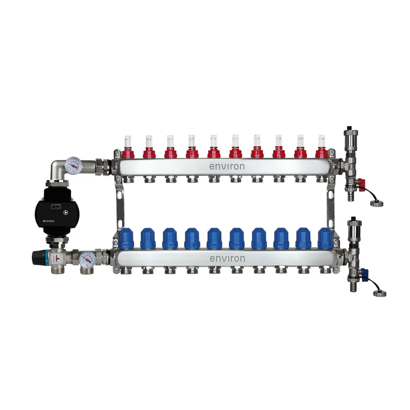 Fixed value control set M058 with EcoStar 25/6 high-efficiency pump and heating circuit distributor and accessories