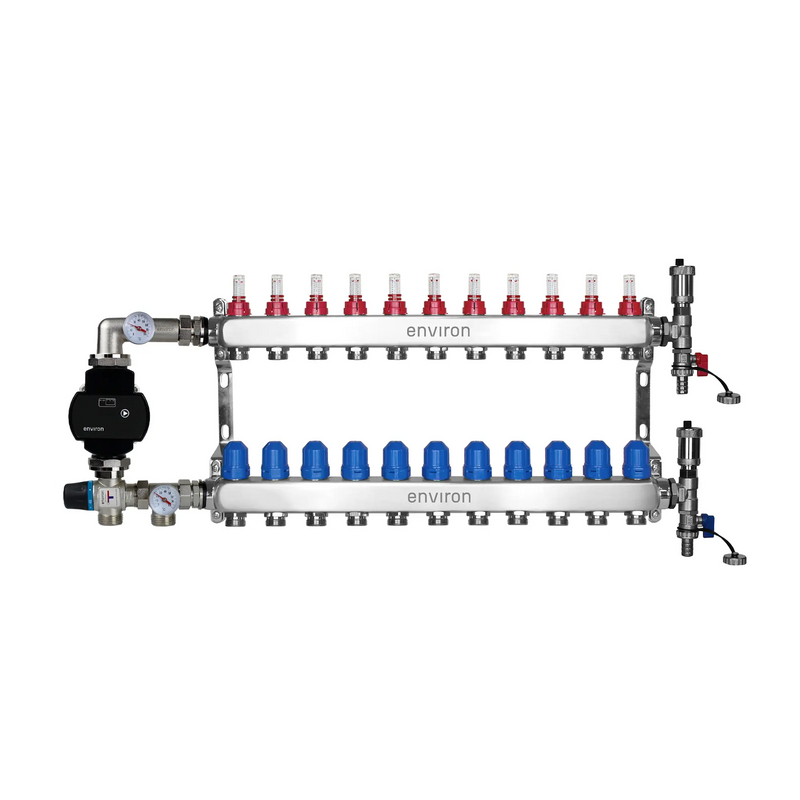 Fixed value control set M058 with EcoStar 25/6 high-efficiency pump and heating circuit distributor and accessories