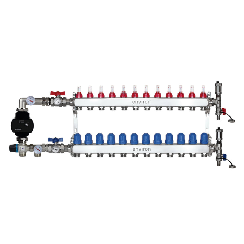 Fixed value control set M058 with EcoStar 25/6 high-efficiency pump and heating circuit distributor and accessories