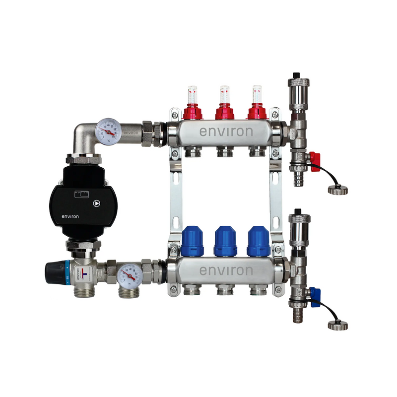Fixed value control set M058 with EcoStar 25/6 high-efficiency pump and heating circuit distributor and accessories