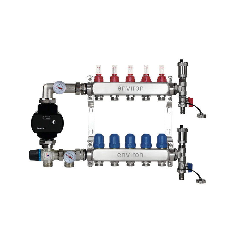 Fixed value control set M058 with EcoStar 25/6 high-efficiency pump and heating circuit distributor and accessories