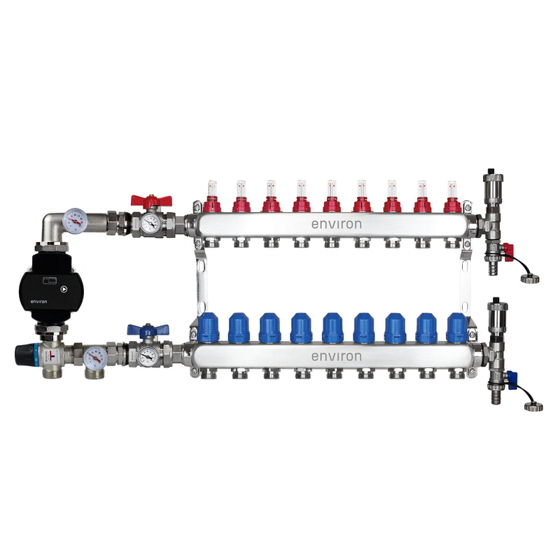 Fixed value control set M058 with EcoStar 25/6 high-efficiency pump and heating circuit distributor and accessories