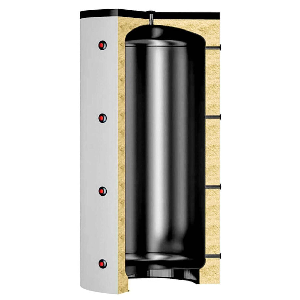 Serbatoio tampone Laddotank senza scambiatore di calore, 500L, isolamento in PU da 75mm