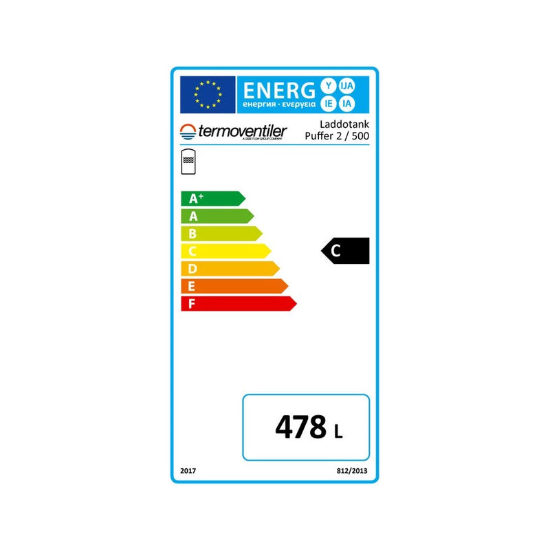 Serbatoio tampone Laddotank con due scambiatori di calore, 500L, isolamento in PU da 75mm
