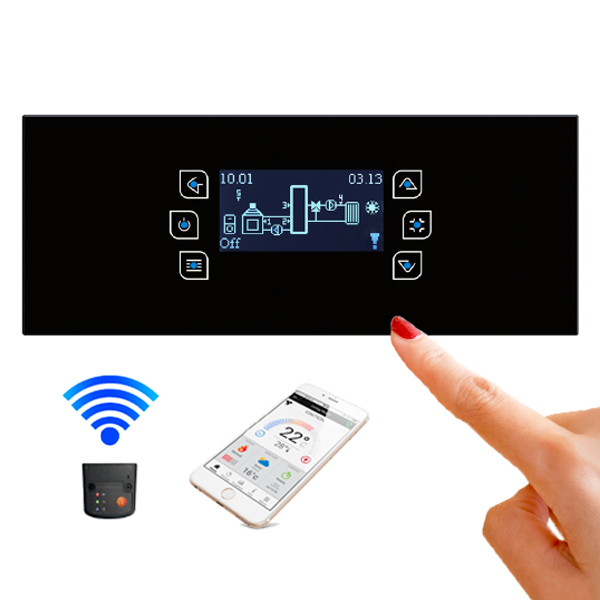 Clima600 Total Glass Connected – Witterungsgeführte Heizungssteuerung mit WLAN, App & Fühlerset