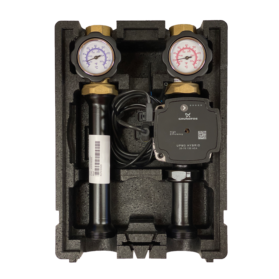 EcoMix heating circuit pump group direct, with Grundfos UPM3 Hybrid 25/7 high-efficiency pump