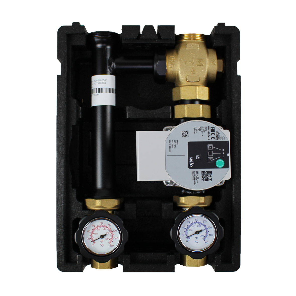 Elevación de retorno Thermoreflux X con termostato de valor fijo 60°C y bomba de alta eficiencia Wilo Para STG 25/8,75