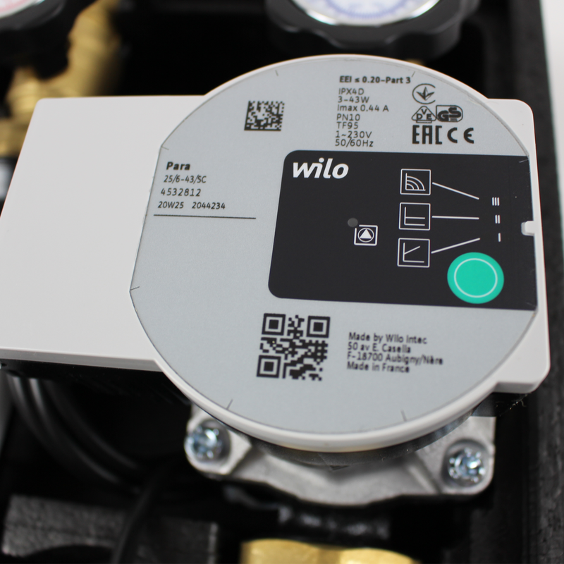 Thermoreflux X Rücklaufanhebung mit elektr. Stellmotor Elodrive und Wilo Para 25/6 Hocheffizienzpumpe